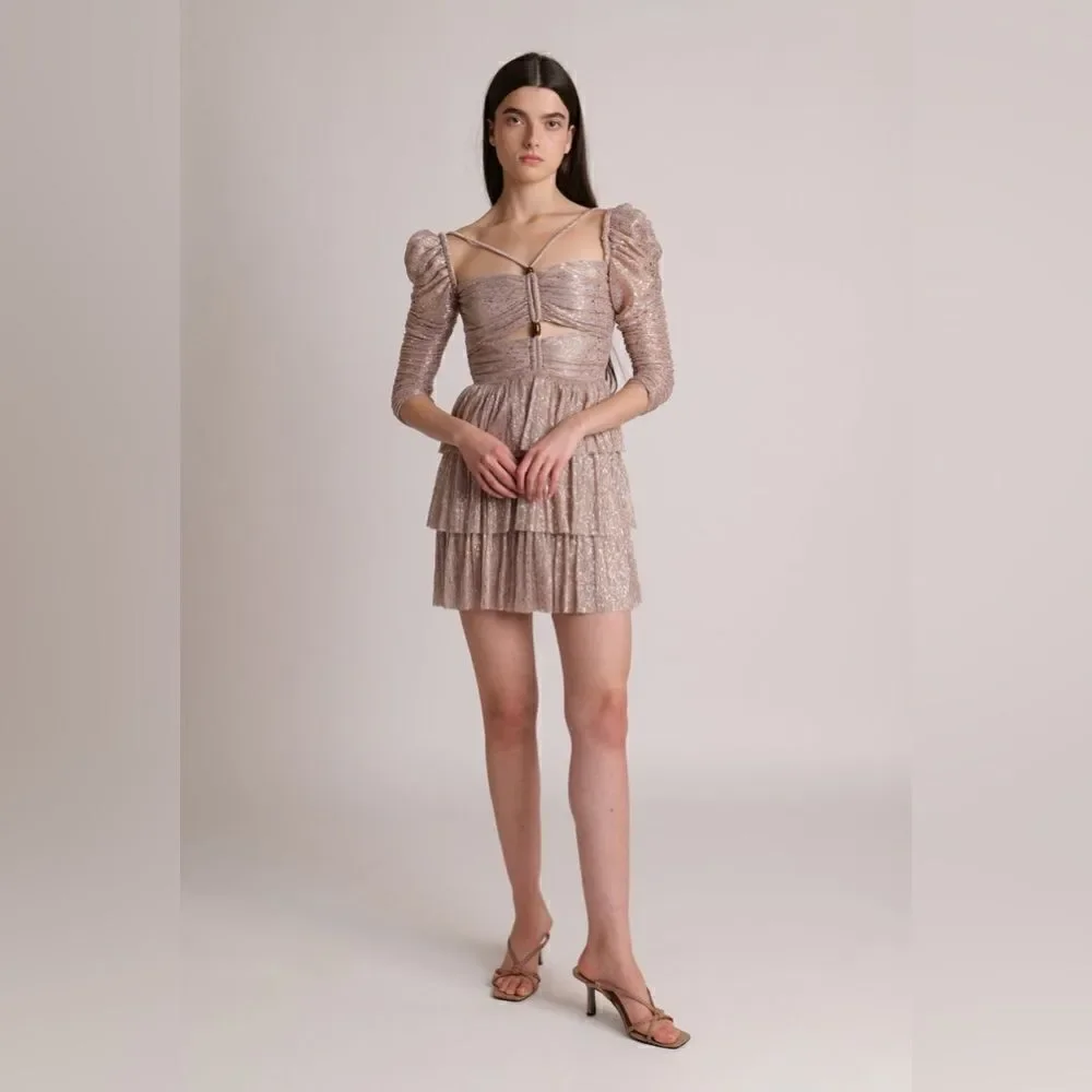 Sabina Musayev Liberty Short Dress With Cut Out/ size M